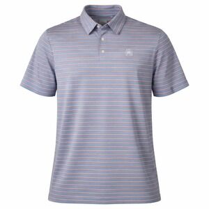 Kjus Mens Polo Shirt Light‎ Blue Stripe Size 50 M logo